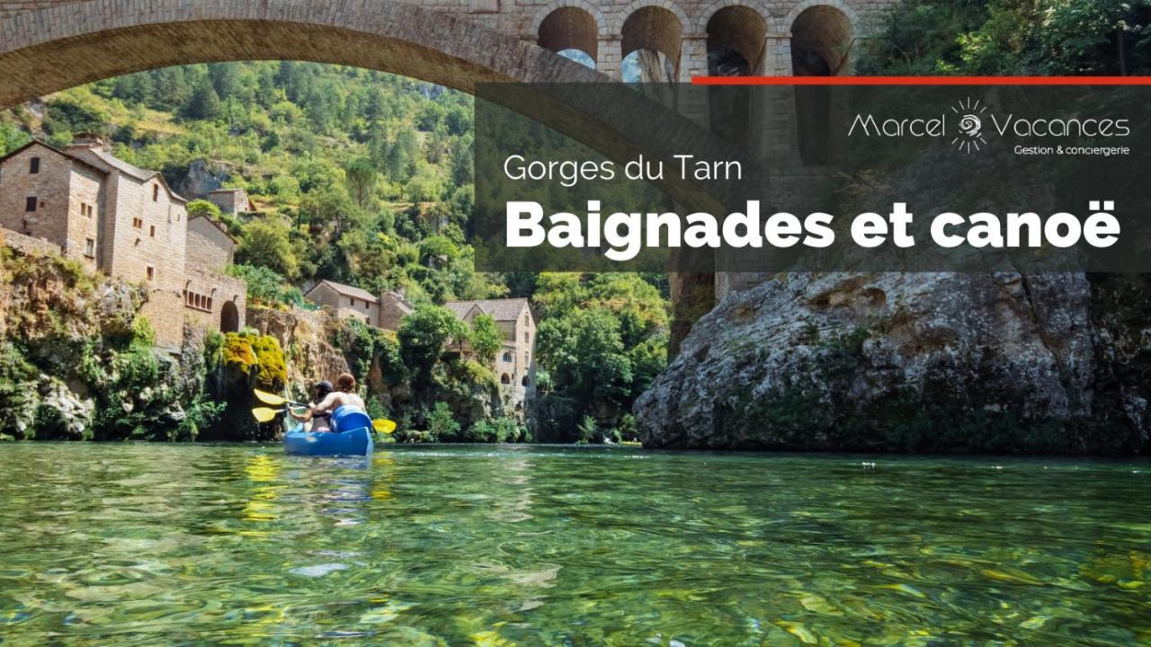 Gorges Du Tarn - Maisonnette A Flanc De Falaise Sainte-Énimie Extérieur photo